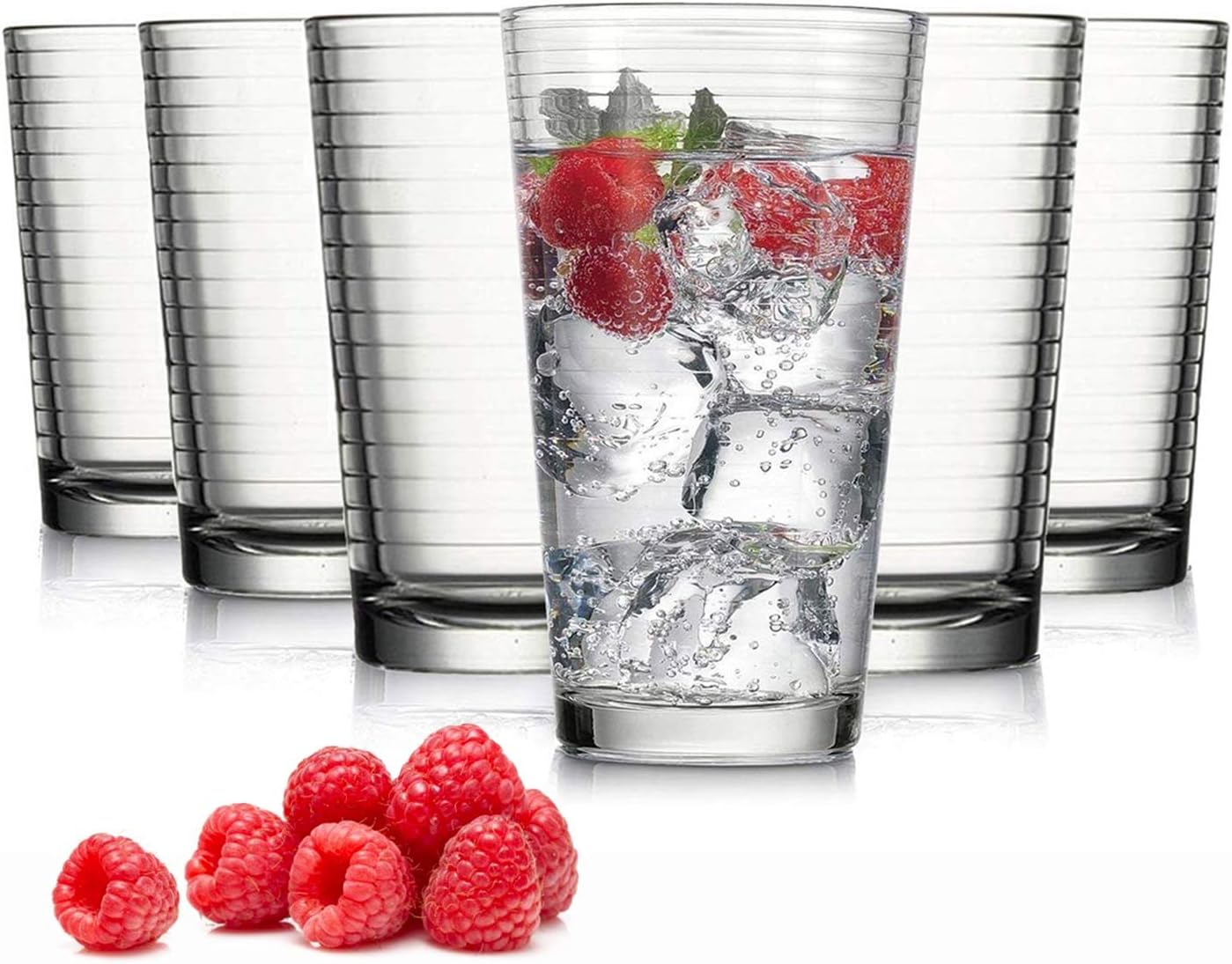 Tivoli Madrid Waterglasses - Set of 6 - High-Quality Glasses - Dishwasher Safe - Crystal Glasses (485 ml)