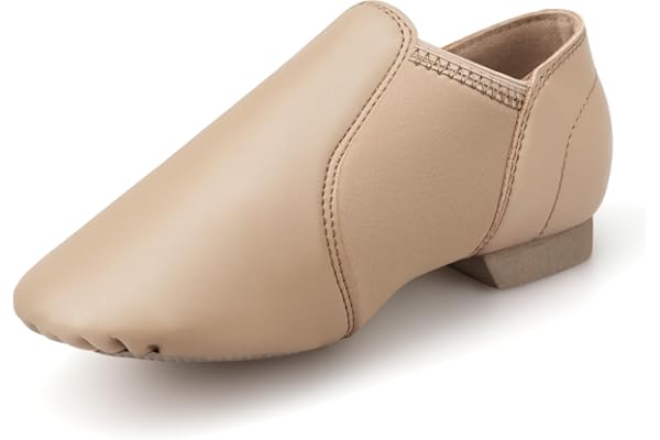Stelle PU Leather Jazz Shoes for Girls and Boys Dance Shoes | Breathable PU upper, Stretch arch support, Split sole, Cushioned comfort, Easy slip-on fit, Flexible movement