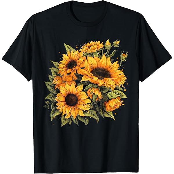 Amazon.com: Vintage Sunflower Graphic T-Shirt : Clothing