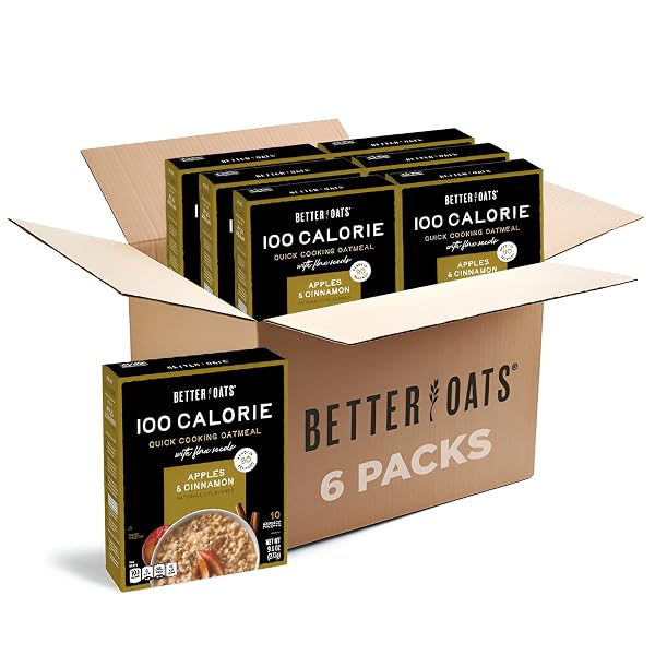 BETTER OATS 100 CALORIE APPLES AND CINNAMON OATMEAL,...