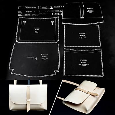 Acrylic Leather Template Set - 8 Piece Shoulder Bag Pattern For Crafting