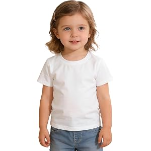KIKINOTE 1-3 Pack Toddler Girl Shirts Baby Tshirts Crew Neck Short Sleeve Cotton Soft Tee Summer Tops Girl Clothes Size 2-5T