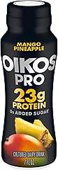 Oikos Pro Mango Pineapple Cultured Dairy Drink, 23 Grams of Protein, 0g Added Sugar, Just Delicious High Protein Snacks, 7 FL