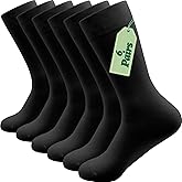 CASOMS Colorful Striped Socks for Women Cotton Casual Work Running Black White Grey Socks Size 7-9 and 9-11 6 Pairs