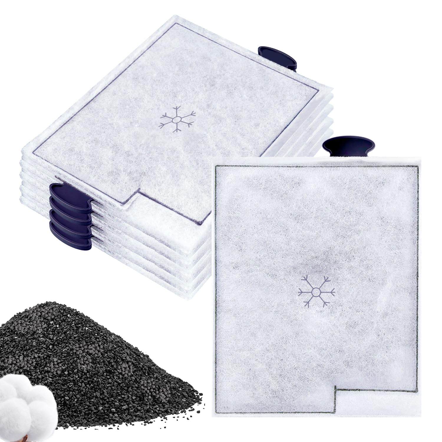 Photo 1 of 10Pack Large Replacement Filters Cartridges Compatible with Aqueon QuietFlow LED Power Filter Size 20/30/50/75 & E Internal Power Size 40 & Canister Filter Size 200/300/400 & Zilla Size 40