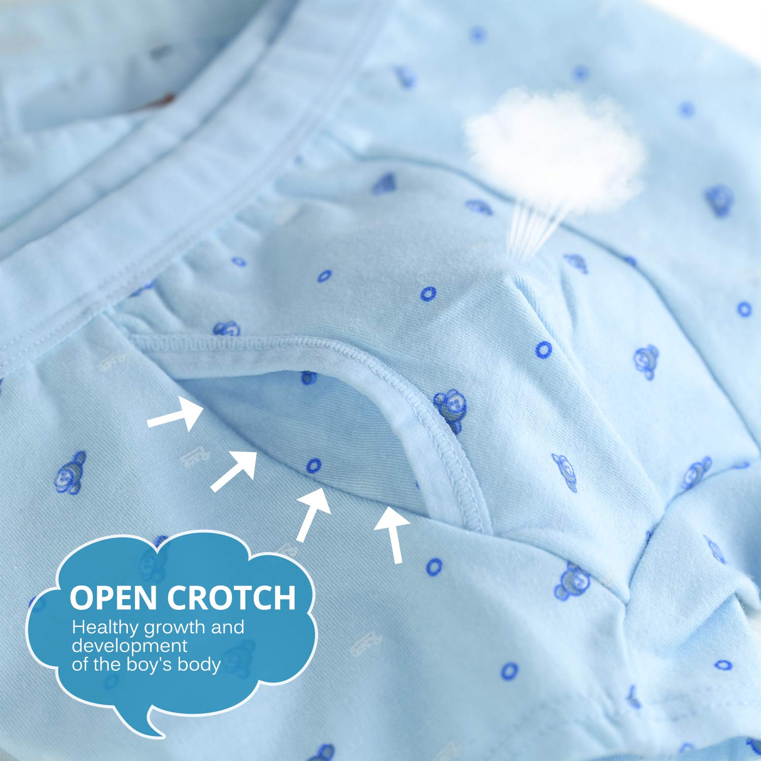 slaixiu Soft Cotton Kids Underwear Cartoon Boys Boxer Briefs 4-Pack (UW75-No.7-120)