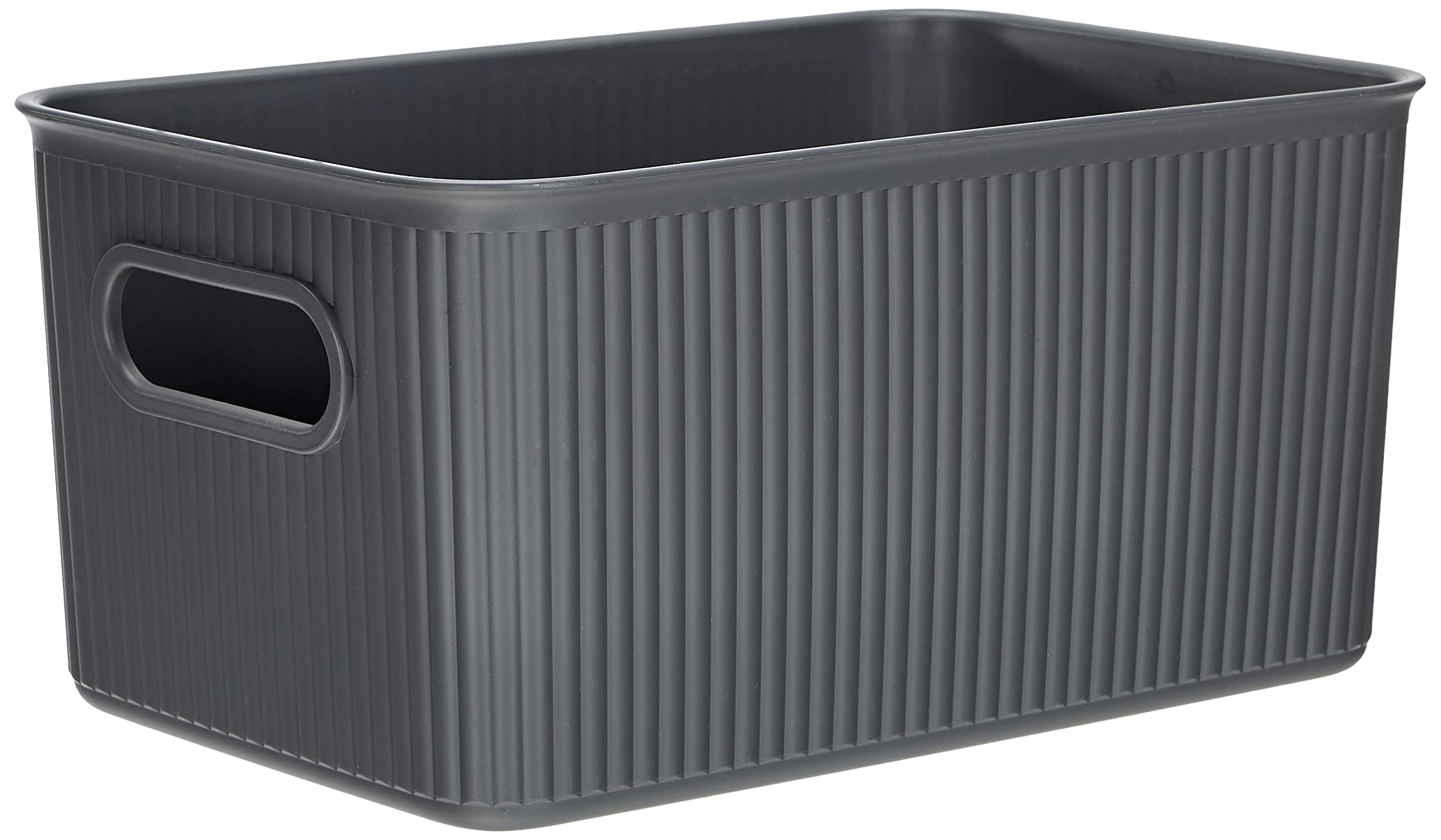 TATAY Plastic Storage Basket 5 L Baobab | Organizer Box | Integrated Handles | Compact and Versatile Design | BPA-Free Plastic | 18,1x27,2x13 cm, Grey — image 1