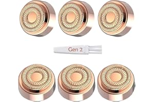 CEOOE Replacement Heads for Flawless Generation 2, Facial Hair Removal Replacement Heads for Women, Compatible with Finishing Flawless Facial Hair Remover, Double Halo Replacement Heads Gen 2(6 Count)