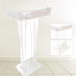 CNCEST Clear Acrylic Lucite Podium Pulpit Lectern