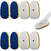 8 Packs Dish Wand Replacement Sponge Scouring Pad Heads Refills Compatible with Scrub Daddy, Scrub Sponge for Detachable Dish Scrubber Brush with Cut Out for Soap Dispensing, for Kitchen Cleaning