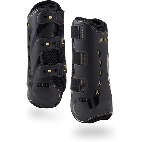 Guêtres Cheval Classic Rope Company Pro Tech Front - Noires, Taille Large - Classic Equine