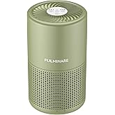 FULMINARE Air Purifiers for Home Bedroom H13 HEPA Air Purifier, 3 Speeds, Timer, 24dB, Small Mini Air Purifier with Night Light, Sage Green