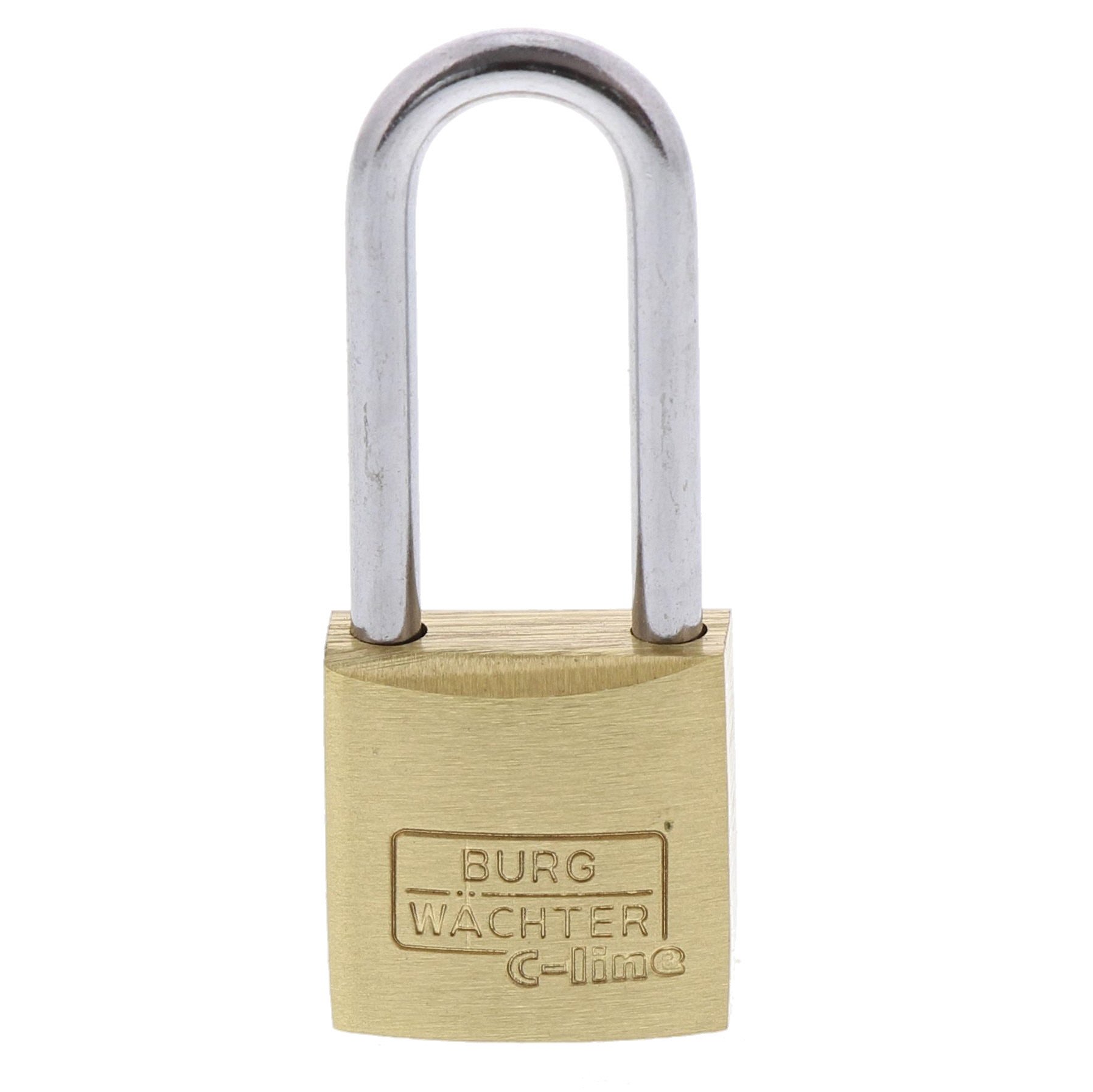 BURG-WÄCHTER Lock, Set of 2, Shackle Strength 3.5 mm, Long Shackle 4 Keys, Duo 222 20 26 SB