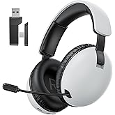 OPUTIK Wireless Gaming Headset with Mic for PC PS4 PS5,2.4GHz/Bluetooth Gamer Headphones with Noise Canceling Microphone