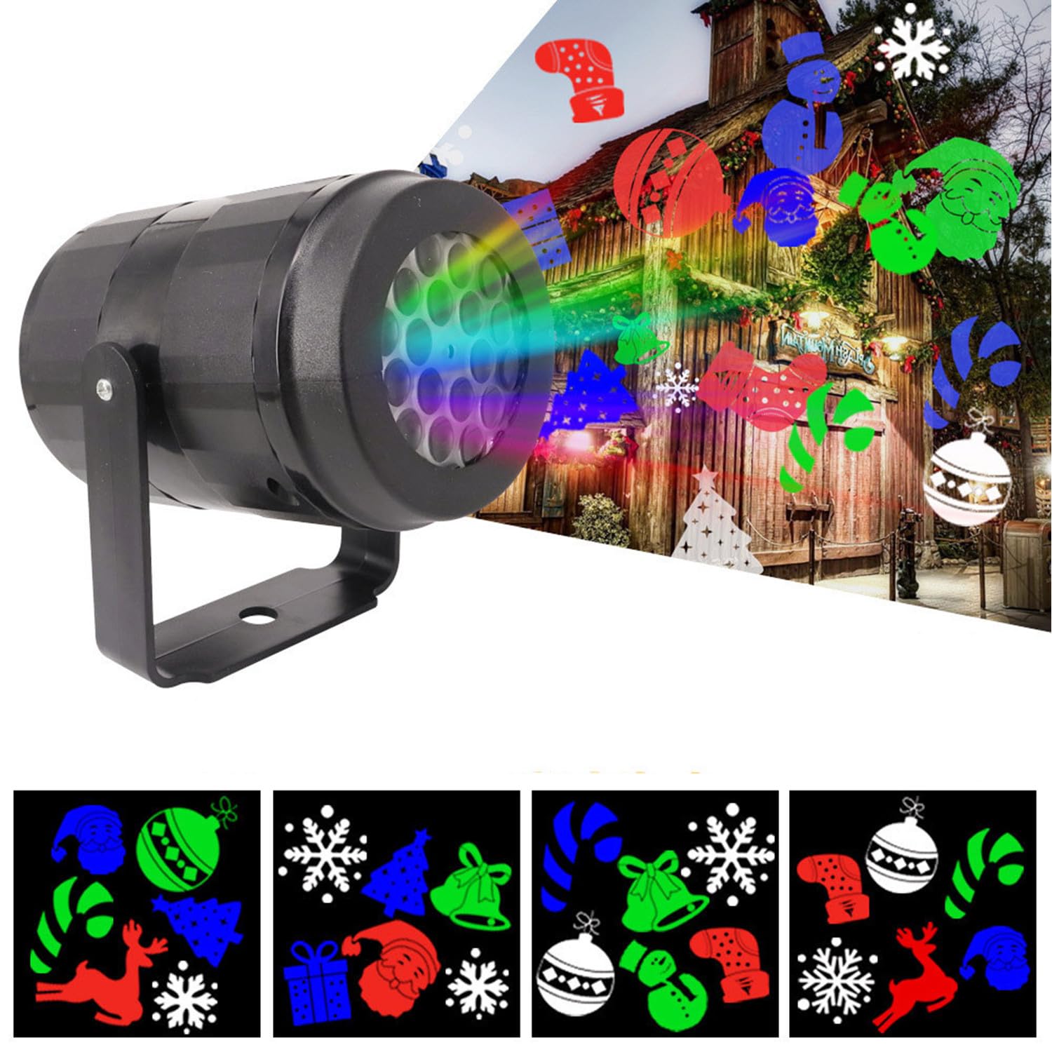 Photo 1 of ***(HEAVILY USED/ MINOR DAMAGE)***ZZHMASPLAY Christmas Projector Lights, Indoor/Outdoor, 12 Patterns, LED Snowflake Projector, Christmas Decorations for Xmas Holiday Party, Garden, Yard