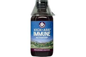 WishGarden Herbs Kick-Ass Immune Activator - Herbal Immune Support Supplement for Adults, Plant-Based Immune Booster & Immune Defense w/Echinacea & Goldenseal, Rapid Immunity Boost Formula, 4oz