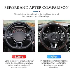 Car Steering Wheel Cover, Universal Microfiber PU