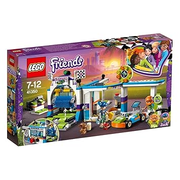 lego friends spinning brushes car wash 41350