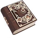 UGEARS Book of Secrets 3D Wooden Puzzles for Adults - Mechanical 3D Puzzle Model Kit - Brain Teaser Puzzles for Adults, DIY Adult Craft Model Building Kits, Wood Puzzle Box, Gift Hobby Set