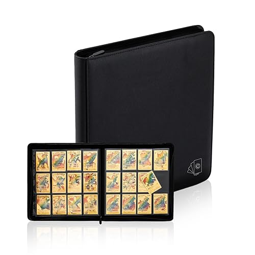 Cenxaki Premium Card Binder,12-Pocket Trading Card Album Folder,Holds 720 Cards,Side Loading,Ringless Zipper Binder for Pokemon TCG Cards,Includes 50 Counts Clear Card Sleeves - Black in Kenya | Whizz Cenxaki Premium Card Binder,12-Pocket Trading Card Album Folder,Holds 720 Cards,Side Loading,Ringless Zipper Binder for Pokemon TCG Cards,Includes 50 Counts Clear Card Sleeves - Black in Kenya | Whizz