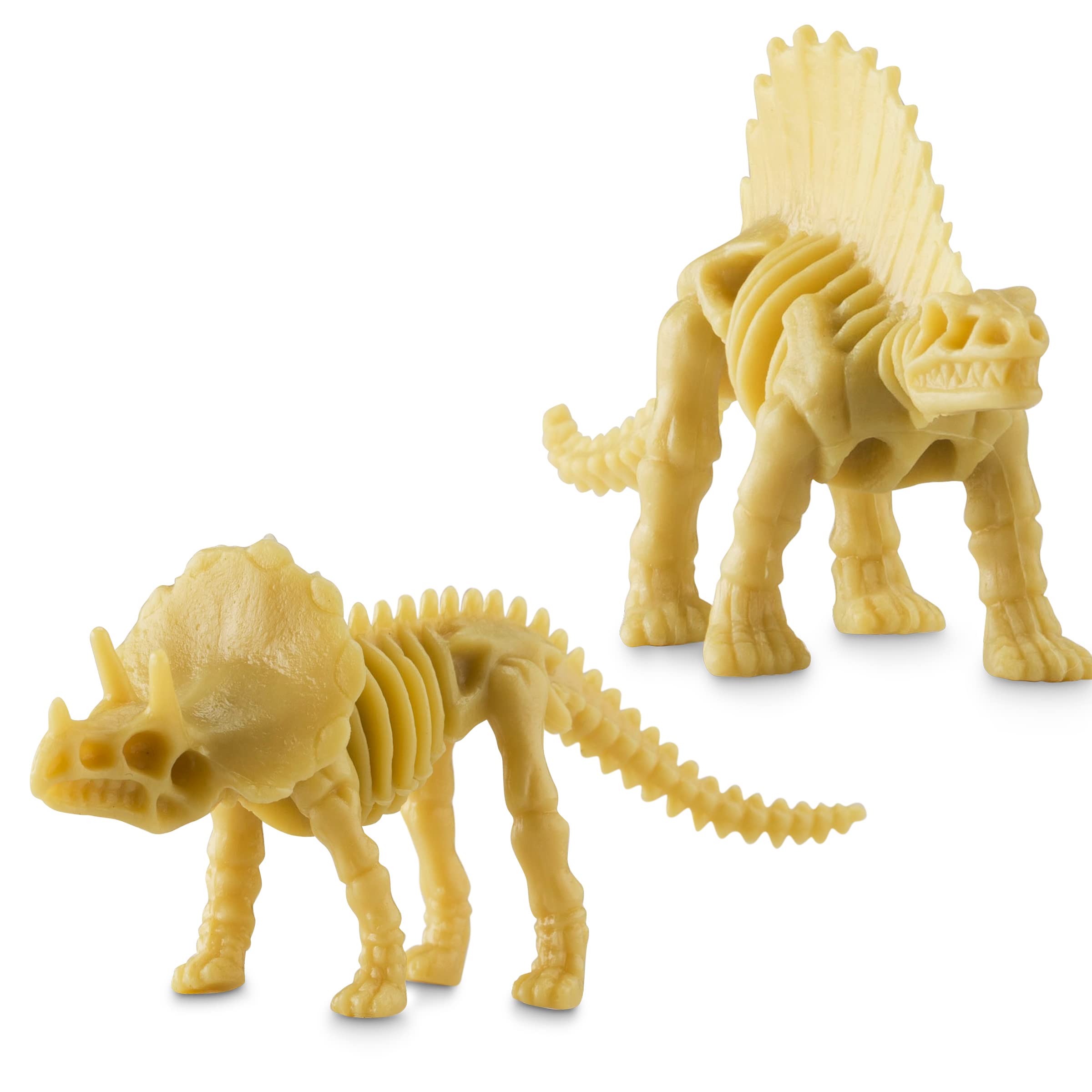 Bedwina Dinosaur Fossil Skeleton - (Pack of 24) 3.7 Inch Assorted Plastic Dino Figure Bones for Kids Science Dig Kit, Digging Sandbox Bins Play Toys, Party Favors, Birthday Decorations
