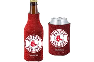 KOLDER MLB Baseball Team Logo Womens Glitter Bottle & Can Cooler Set 12oz Neoprene Beverage Drink Holder Sleeve