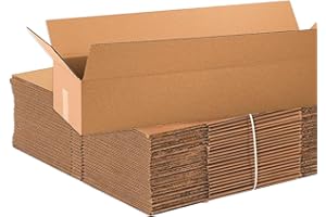 BOX USA 34x10x6 Long Corrugated Boxes, Long, 34L x 10W x 6H, Pack of 10 | Shipping, Packaging, Moving, Storage Box for Home or Business, Strong Wholesale Bulk Boxes