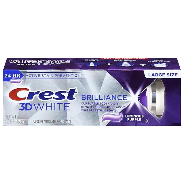 CREST, 3D WHITE BRILLIANCE LUMINOUS PURPLE, 4.6 OUNCE