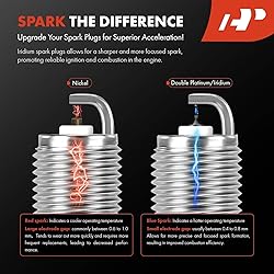 A-Premium Iridium Platinum Spark Plugs Compatible