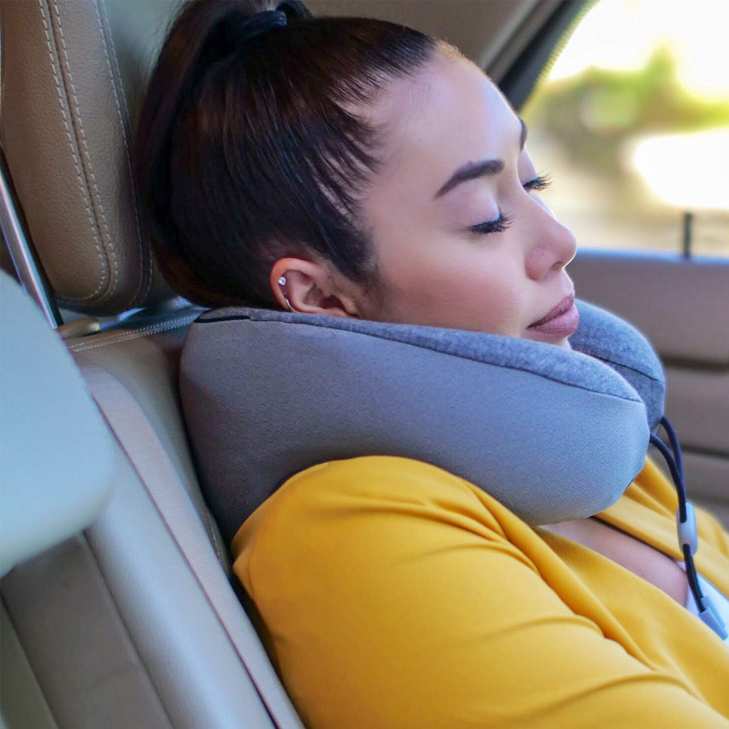 Phixnozar Memory Foam Travel Pillow –Neck Pillow, Ideal for Airplane Travel – Comfortable and Lightweight – Improved Support Design – Machine Washable Cover – Must-Have Travel Accessories: Home & Kitchen
