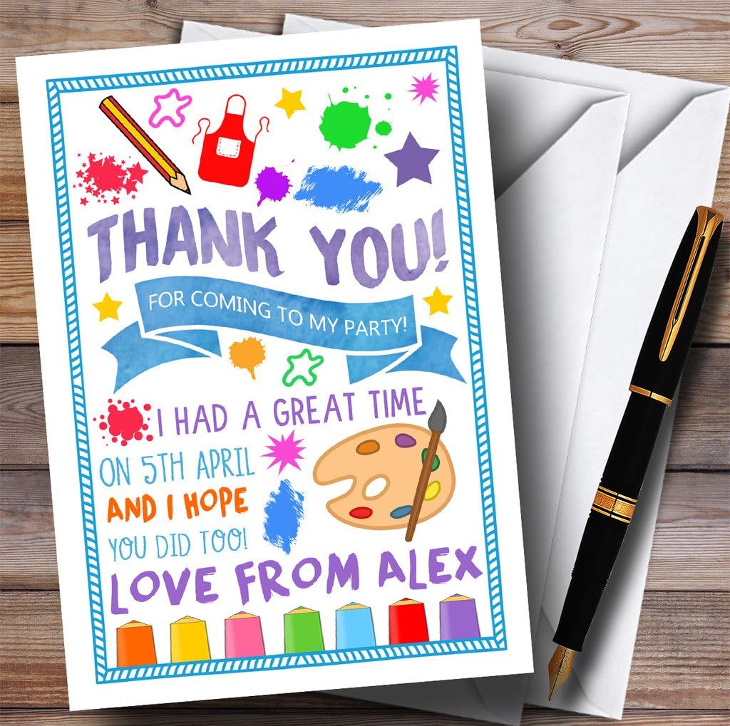 Painting Arts & Craft Party Thank You Cards Office Products