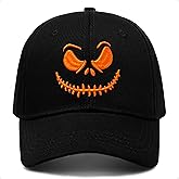 xuujdoppwul Halloween Hat, Baseball Cap for Men Women,Black Trucker Hats Adjustable