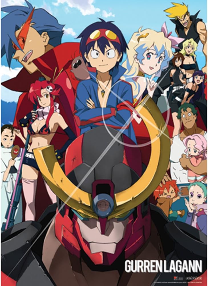 Amazon Com Gurren Lagann Dai Wall Scroll Poster One Size Multi Colored Gurren Lagann Poster Posters Prints