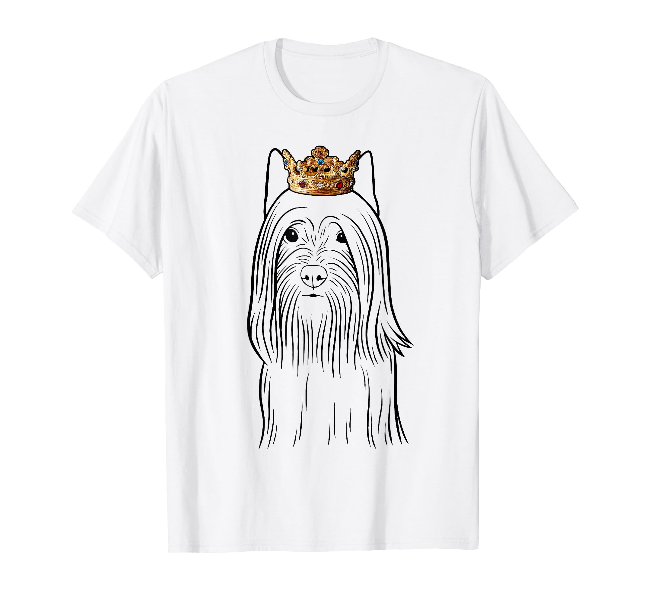 Silky Terrier Dog Wearing Crown T-Shirt
