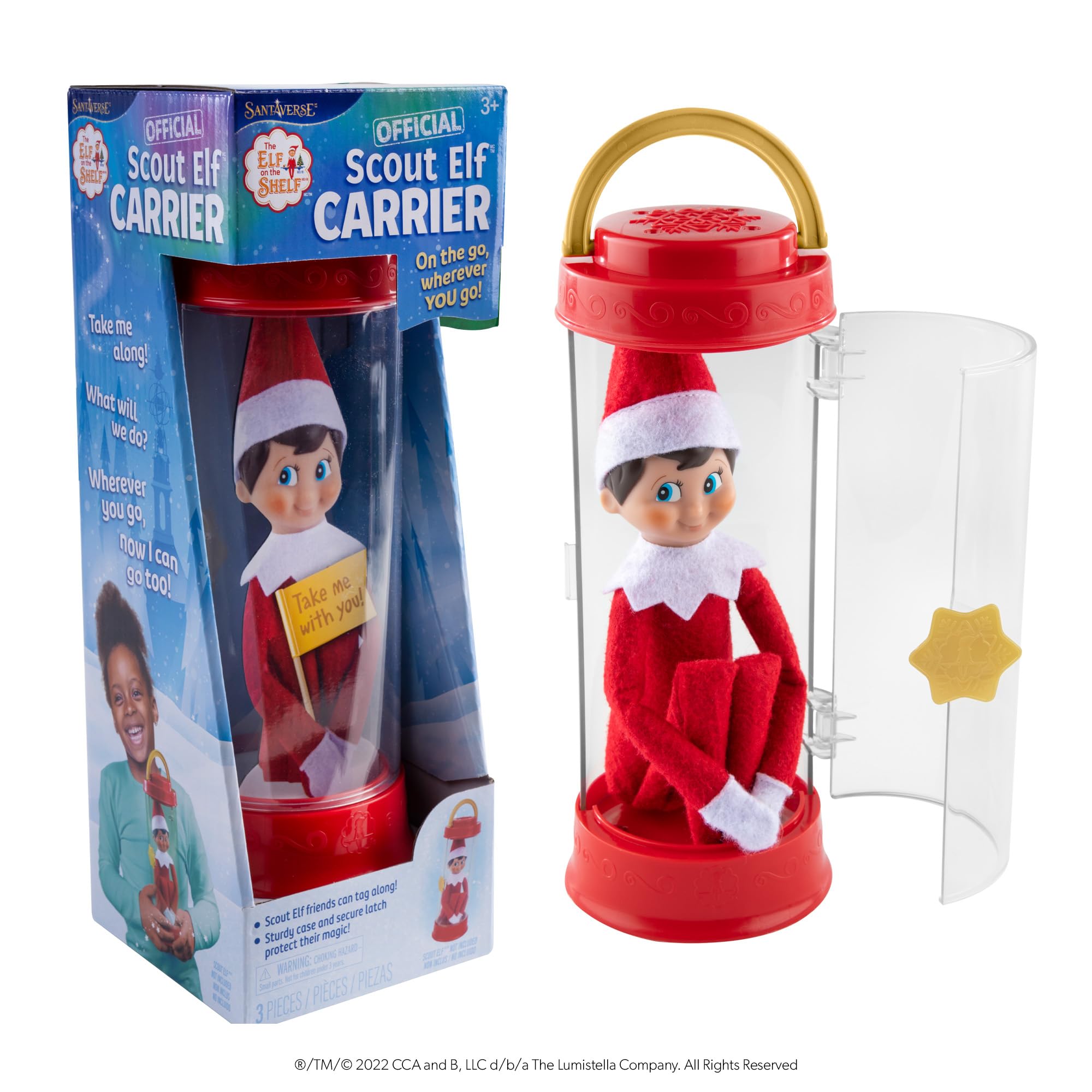 The Elf on the Shelf Scout Elf Carrier The Official Carrier from The North Pole for Scout Elf Family Adventures - includes 2 Message Tags