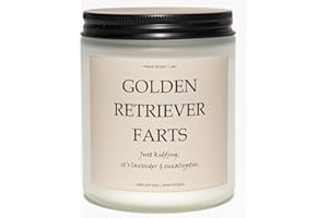 POPPILOT Golden Retriever Gifts & Decor, Dog Farts Candle, Dog Mom Gifts for Women - Lavender & Eucalyptus, Crafted by Natural Soy Wax & Natural Essential Oils, 7OZ