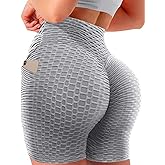 Msicyness Women's 8"/5" High Waist Biker Shorts Yoga Workout Running Fitness Shorts