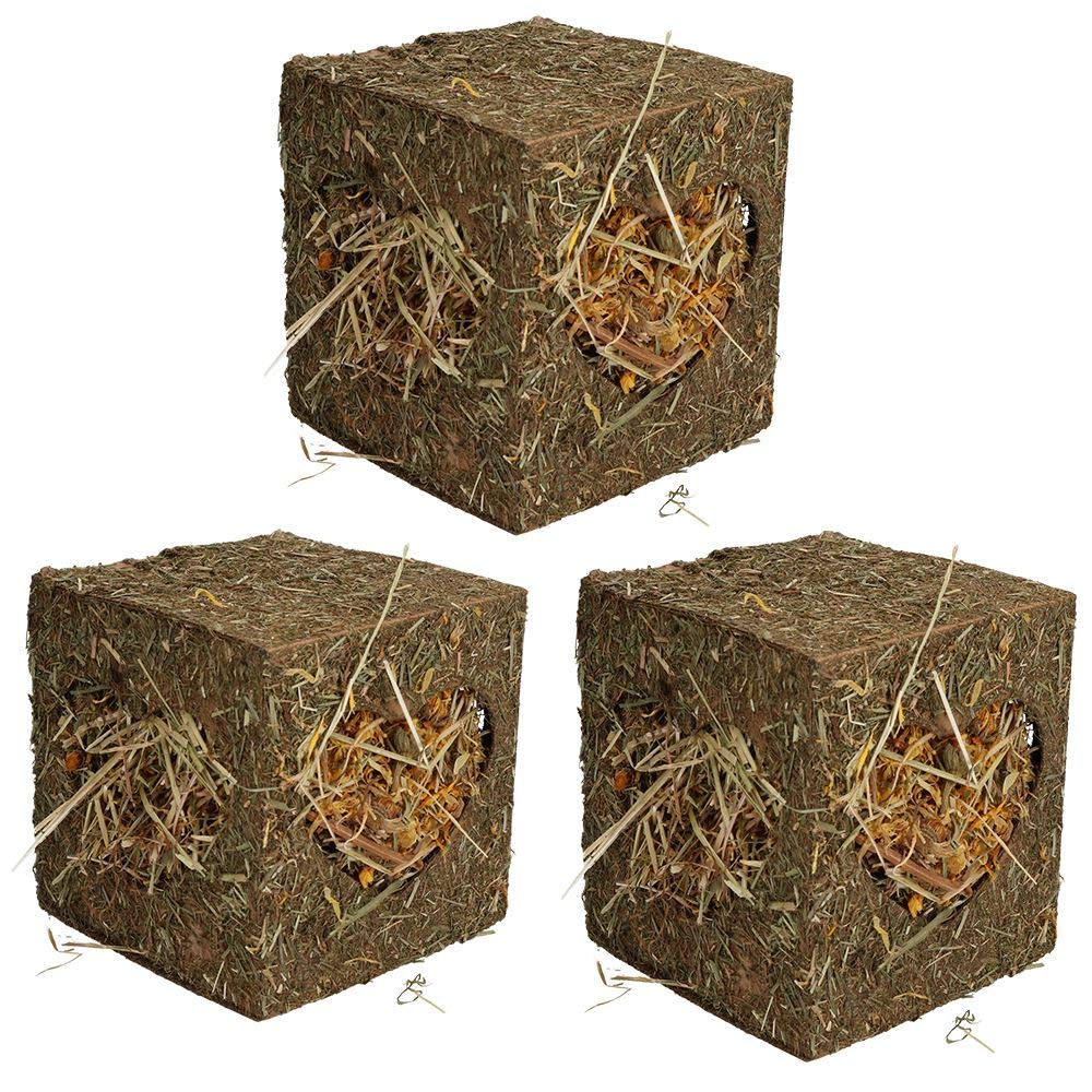 Three Small Animals Guinea Pigs Rabbits Boredom Breaker Medium Hay Cubes