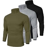 COOFANDY Men's Slim Fit Basic Turtleneck Long Sleeve Lightweight Pullover Sweaters Casual Knitted Tops