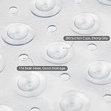WELTRXE Bath Mats Non Slip Extra Long 100x40 cm PVC Clear with 200 Suction Cups view 4