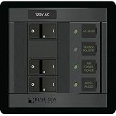 Blue Sea Systems 1214 120 Volt AC Main + 2 Positions,Black