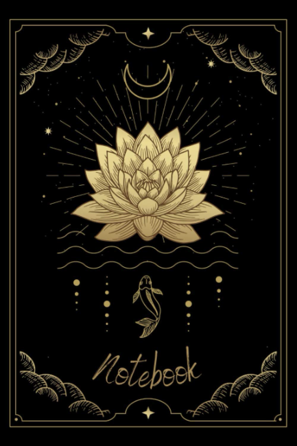 Notebook: Lotus flower - Symbol of Tibetan Buddhism - Symbol of absolute purity and enlightenment - Notebook lined - 120 pages - 6 " x 9 "