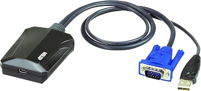 ATEN CV211 Portable Laptop USB Console Crash Cart Adapter File Transfer Black