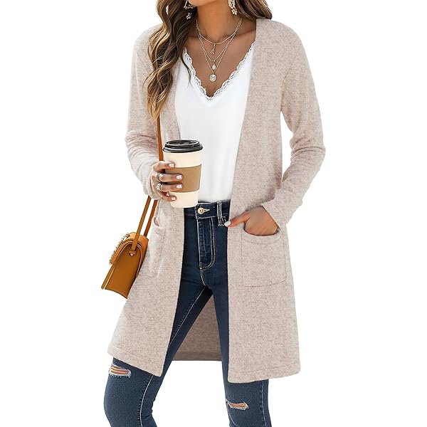 Cárdigan Oversize De Punto Para Mujer CUPSHE - Frente Abierto, Manga Larga, Tejido Suave, Ideal Para Capas Casuales