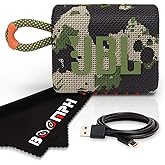 JBL Go 3 Portable Bluetooth Wireless Speaker, IP67 Waterproof and Dustproof Built-in Battery - Squad - Boomph's Comprehensive Ultimate Performance Cloth Solution for Your On-The-Go Sound Experience
