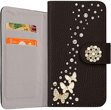 Amazon Co Jp Galaxy S9 Sc 02k ケース キラキラ 蝶々 ジョリーフルール ブラック スマホケース 手帳型 ギャラクシー 手帳型ケース ドコモ Docomo スマートフォン 家電 カメラ