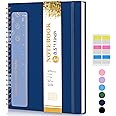 Spiral Notebook Journal 8.5” x 11”, A4 Large Notebooks for Women Men, College Ruled Lined Journal, 100 GSM Paper, Plastic Hardcover Spiral Bound Journals for Work School Note Taking Business, Navy