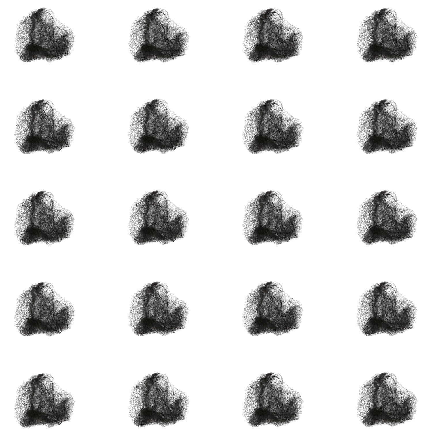 Bojueshaw 20pcs Elastic Edge Mesh,Individual Package Invisible Hair Nets,Hair Nets for Women Buns,for Women,Girls,Ballet Dancer,Nurse