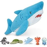 Niuniu Daddy 23" | 3.3 Pound Shark Weighted Stuffed Animals for Kids Adults, Soft Shark Weighted Plush Animal Calming Toys for Sleeping, Cute Body Pillow for Presents Birthday Christmas Holiday
