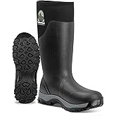 TerraTrax Men's Insulated Rubber Work Boots, 6mm Neoprene Waterproof Muck Mud Boots for Cold Winter & Snow - Reinforced Dual-Sole Heavy Duty Outdoor Farm, Hunting & Slush Chore Shoe